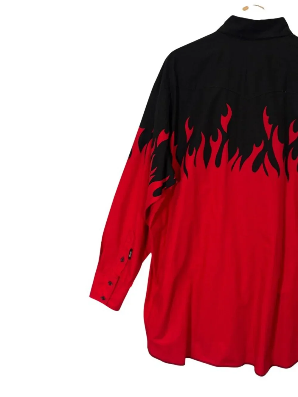 Vintage Brooks & Dunn Shirt Mens XXL Red Black Flame Western Cowboy USA 90s